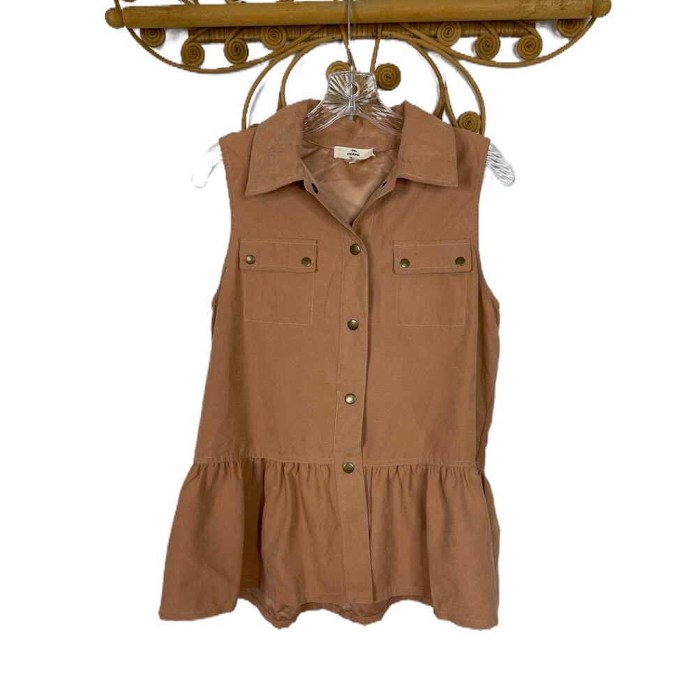 Entro vest floral embroidered S